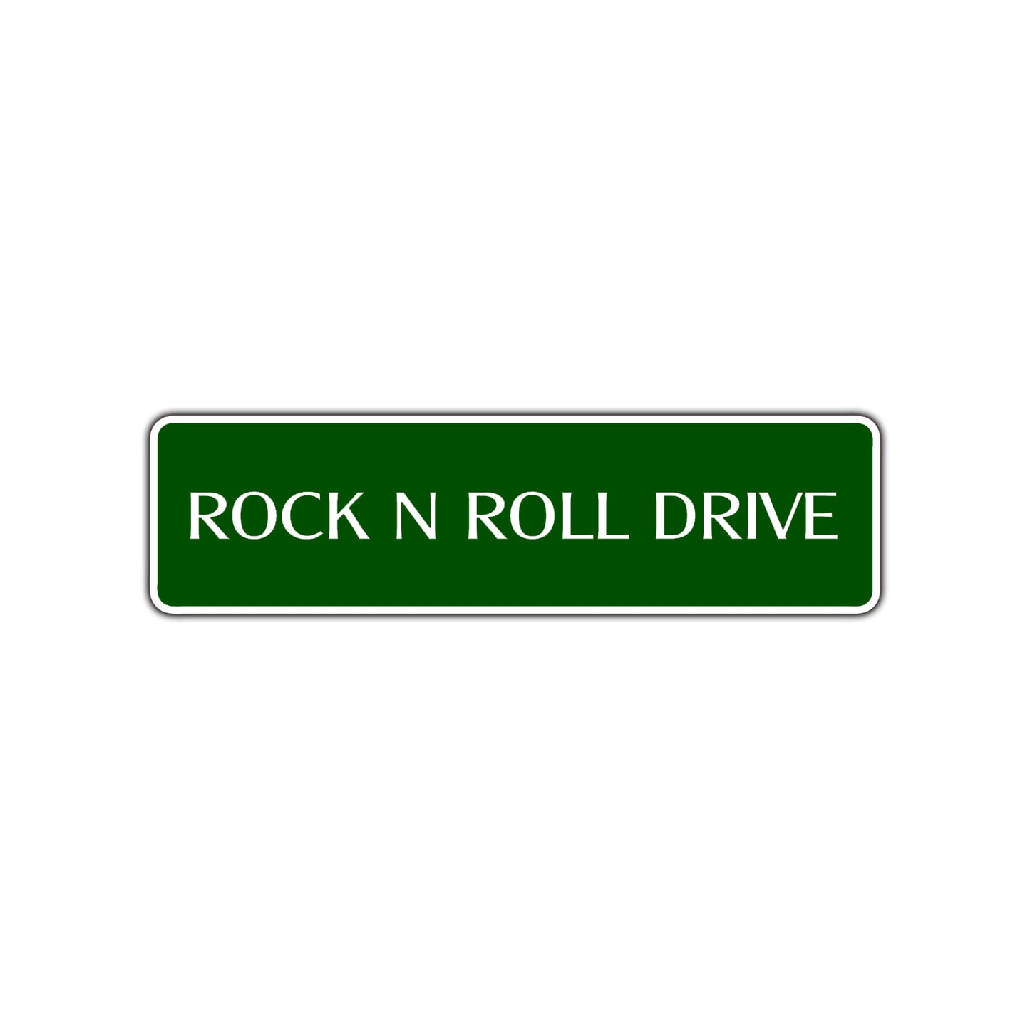 Rock N Roll Drive Road Aluminum Metal Novelty Street Plate Sign Wall Gift Decor