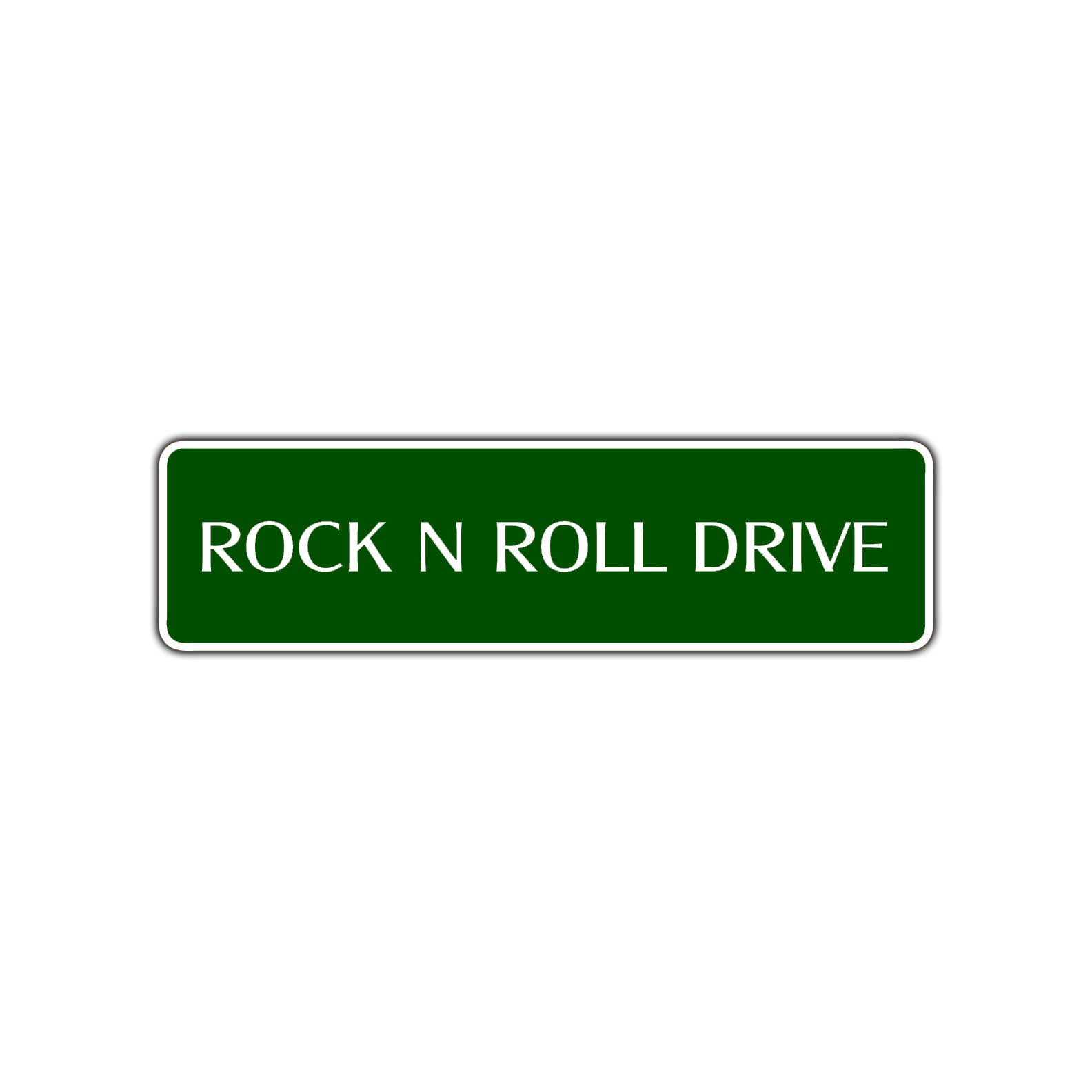 Rock N Roll Drive Road Aluminum Metal Novelty Street Plate Sign Wall Gift Decor