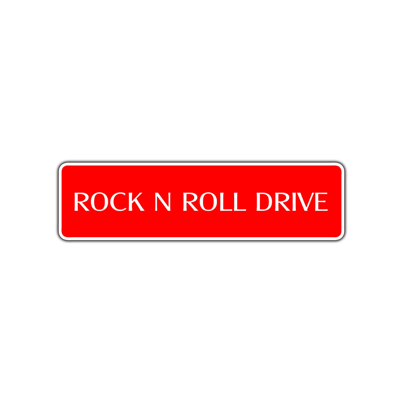 Rock N Roll Drive Road Aluminum Metal Novelty Street Plate Sign Wall Gift Decor