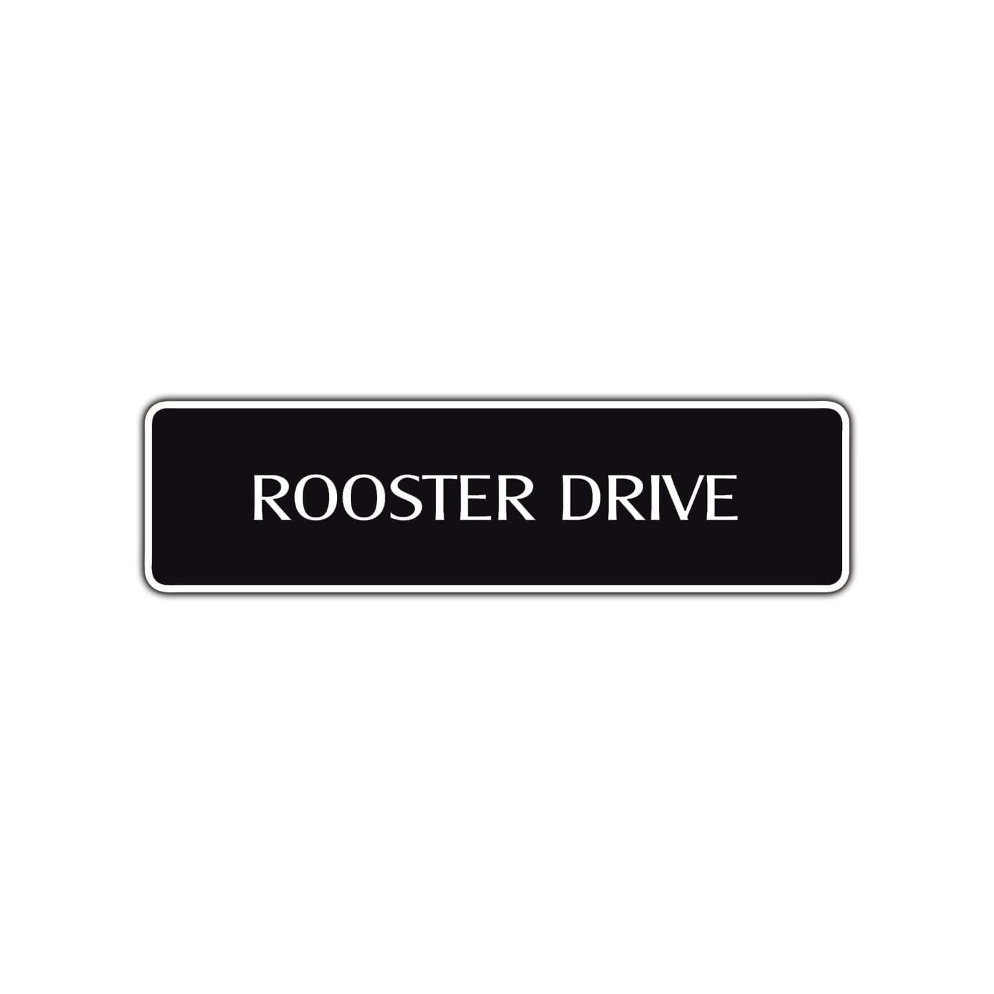 Rooster Drive Road Aluminum Metal Novelty Street Plate Sign Wall Gift Decor