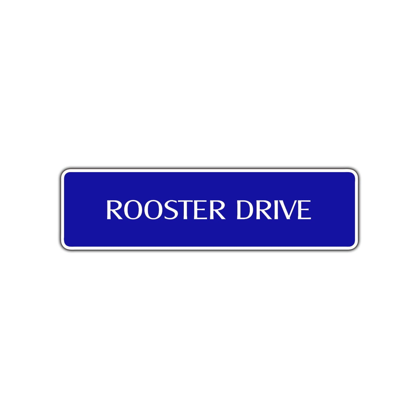 Rooster Drive Road Aluminum Metal Novelty Street Plate Sign Wall Gift Decor