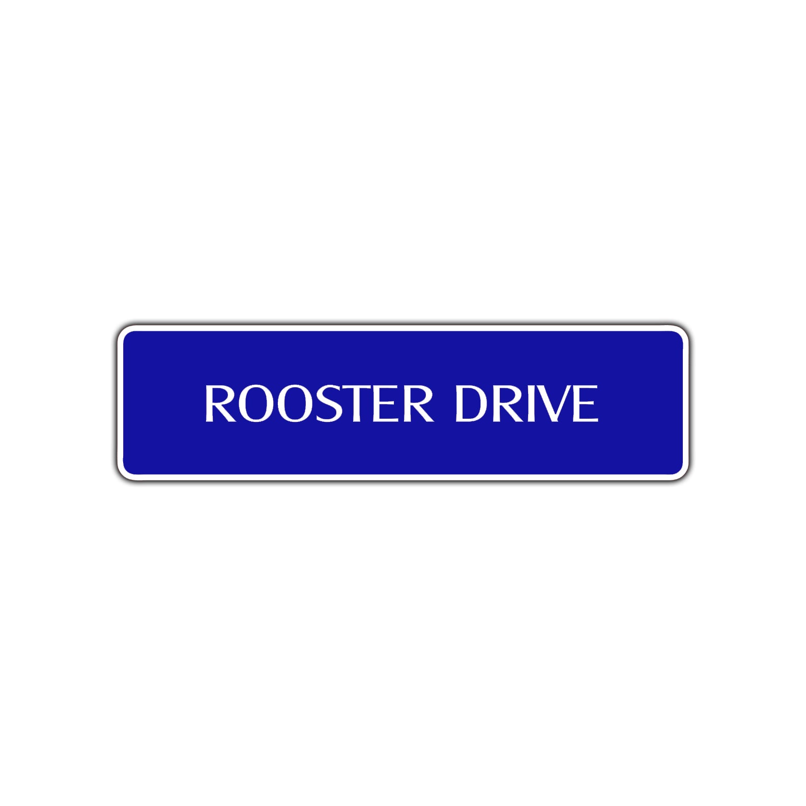 Rooster Drive Road Aluminum Metal Novelty Street Plate Sign Wall Gift Decor