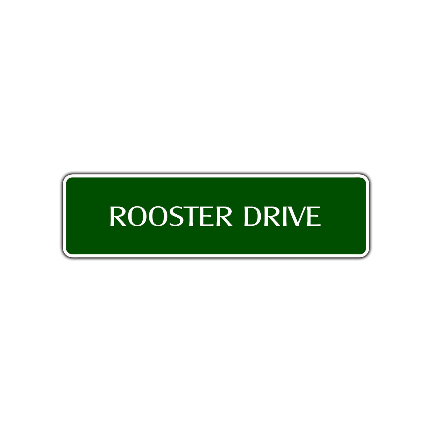 Rooster Drive Road Aluminum Metal Novelty Street Plate Sign Wall Gift Decor
