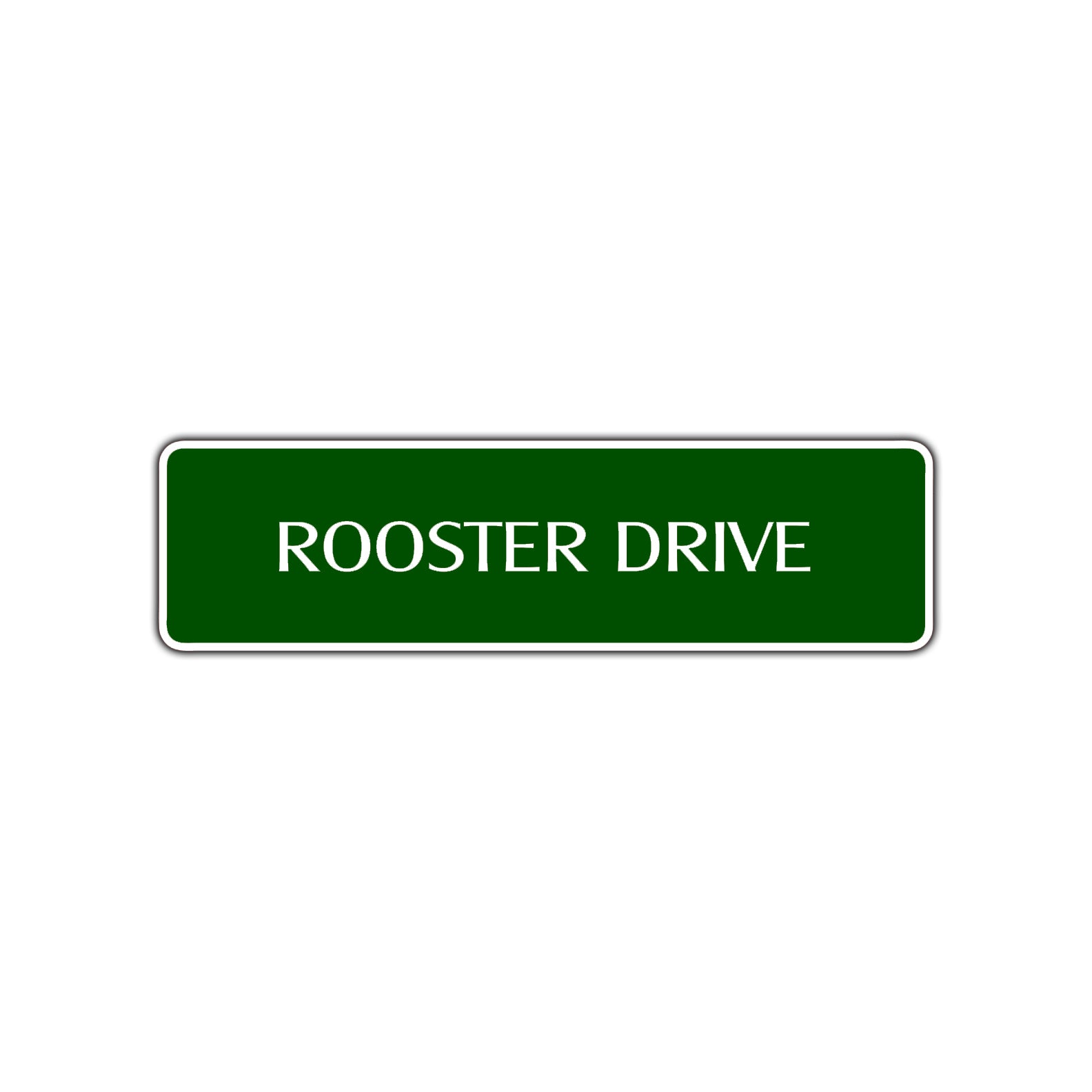 Rooster Drive Road Aluminum Metal Novelty Street Plate Sign Wall Gift Decor