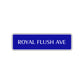 Royal Flush Ave Road Aluminum Metal Novelty Street Plate Sign Wall Gift Decor
