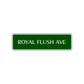 Royal Flush Ave Road Aluminum Metal Novelty Street Plate Sign Wall Gift Decor