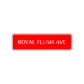 Royal Flush Ave Road Aluminum Metal Novelty Street Plate Sign Wall Gift Decor
