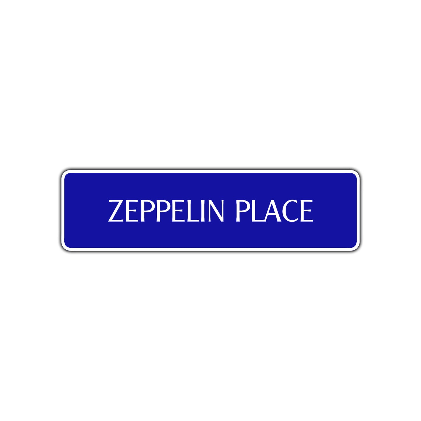 Zeppelin Place Road Aluminum Metal Novelty Street Plate Sign Wall Gift Decor