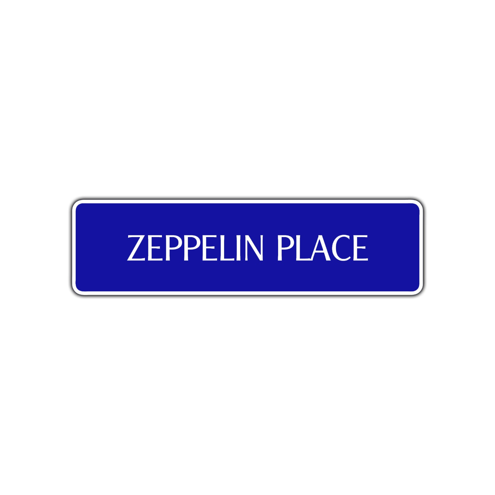 Zeppelin Place Road Aluminum Metal Novelty Street Plate Sign Wall Gift Decor