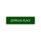 Zeppelin Place Road Aluminum Metal Novelty Street Plate Sign Wall Gift Decor