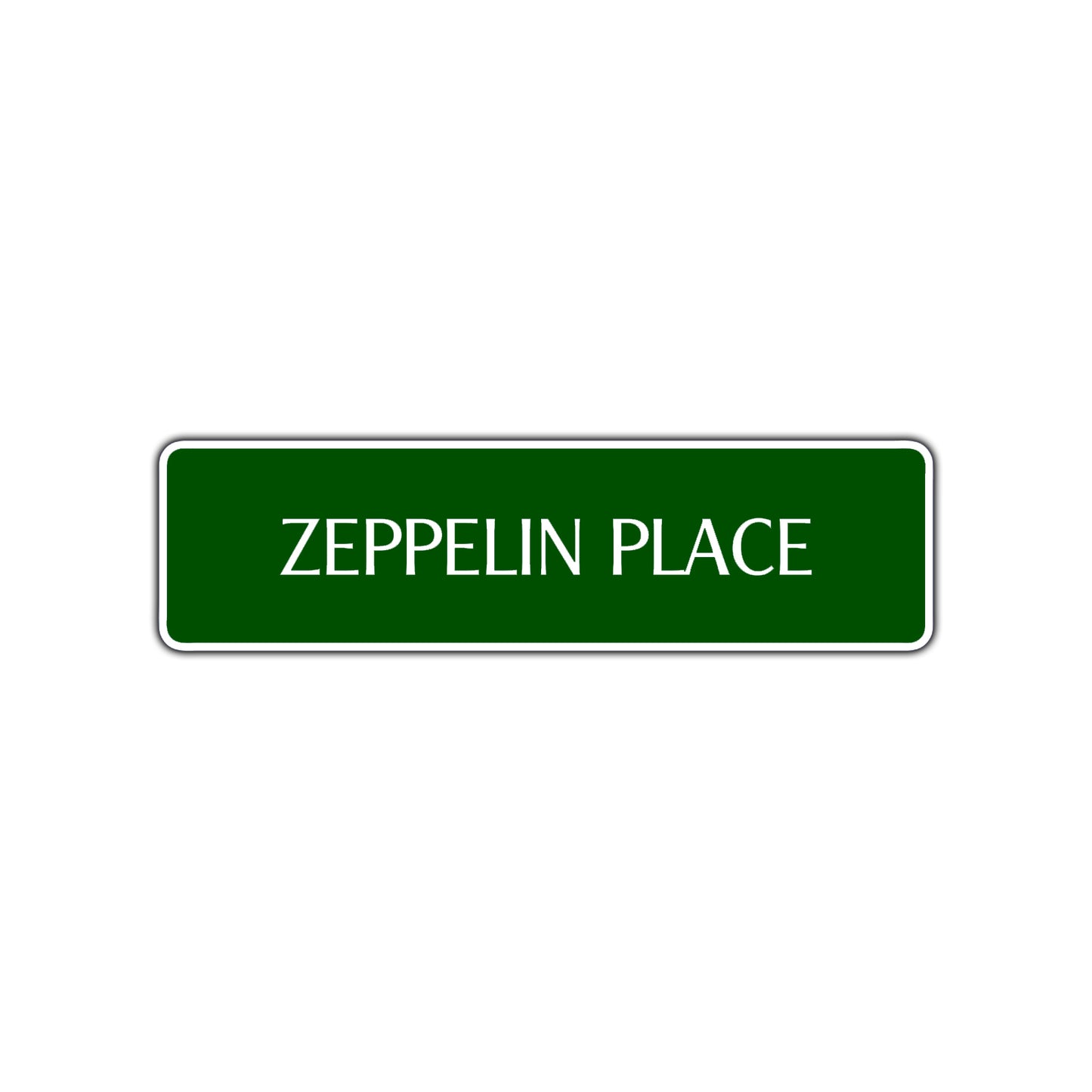 Zeppelin Place Road Aluminum Metal Novelty Street Plate Sign Wall Gift Decor