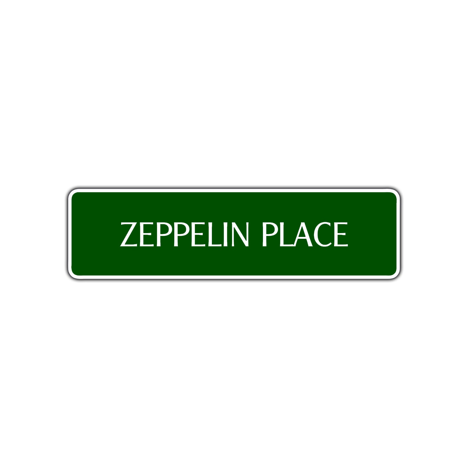 Zeppelin Place Road Aluminum Metal Novelty Street Plate Sign Wall Gift Decor