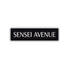 Sensei Avenue Karate Road Aluminum Metal Novelty Street Plate Sign Wall Gift Decor