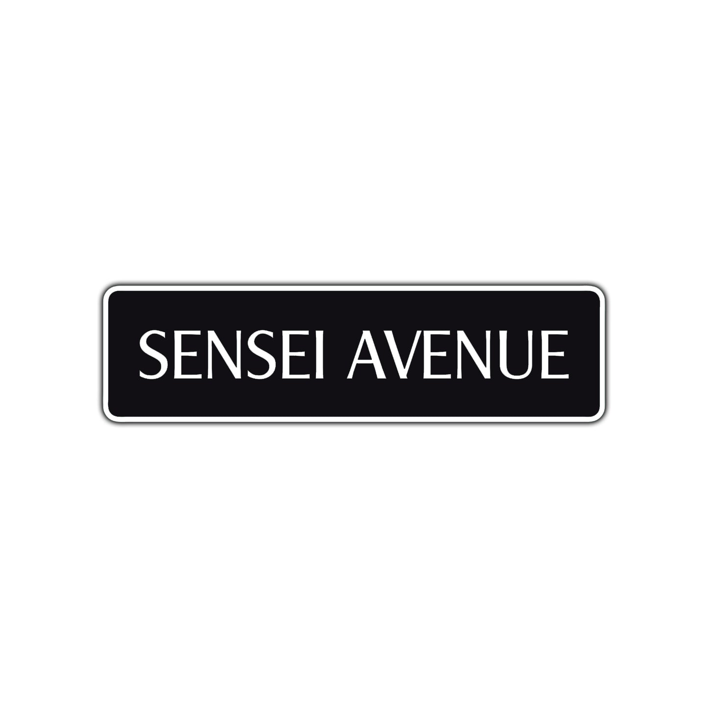 Sensei Avenue Karate Road Aluminum Metal Novelty Street Plate Sign Wall Gift Decor