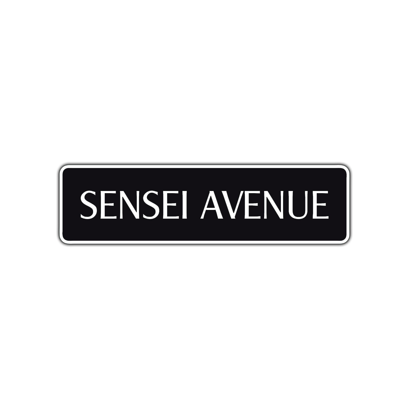 Sensei Avenue Karate Road Aluminum Metal Novelty Street Plate Sign Wall Gift Decor