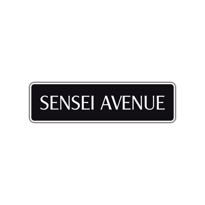 Sensei Avenue Karate Road Aluminum Metal Novelty Street Plate Sign Wall Gift Decor