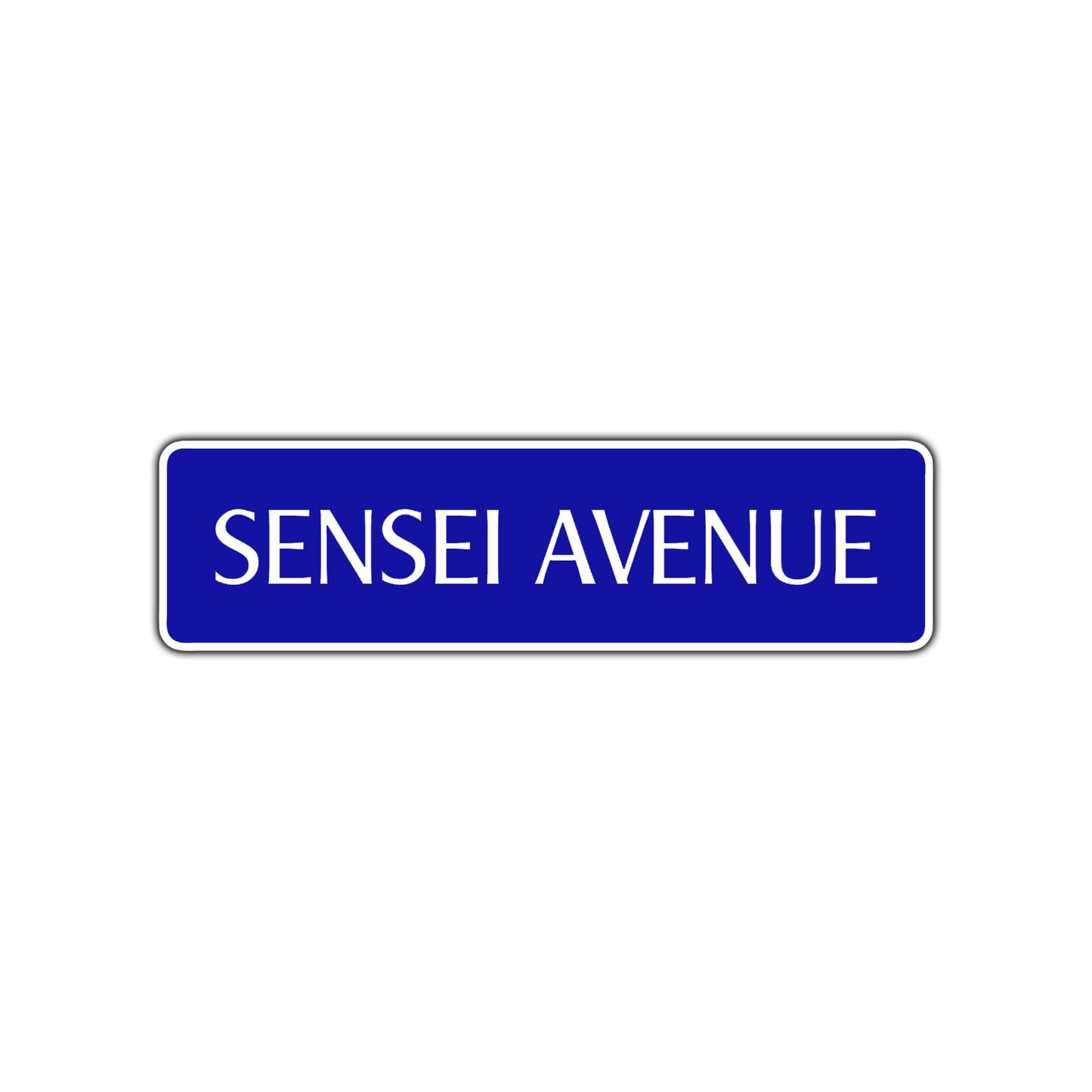 Sensei Avenue Karate Road Aluminum Metal Novelty Street Plate Sign Wall Gift Decor
