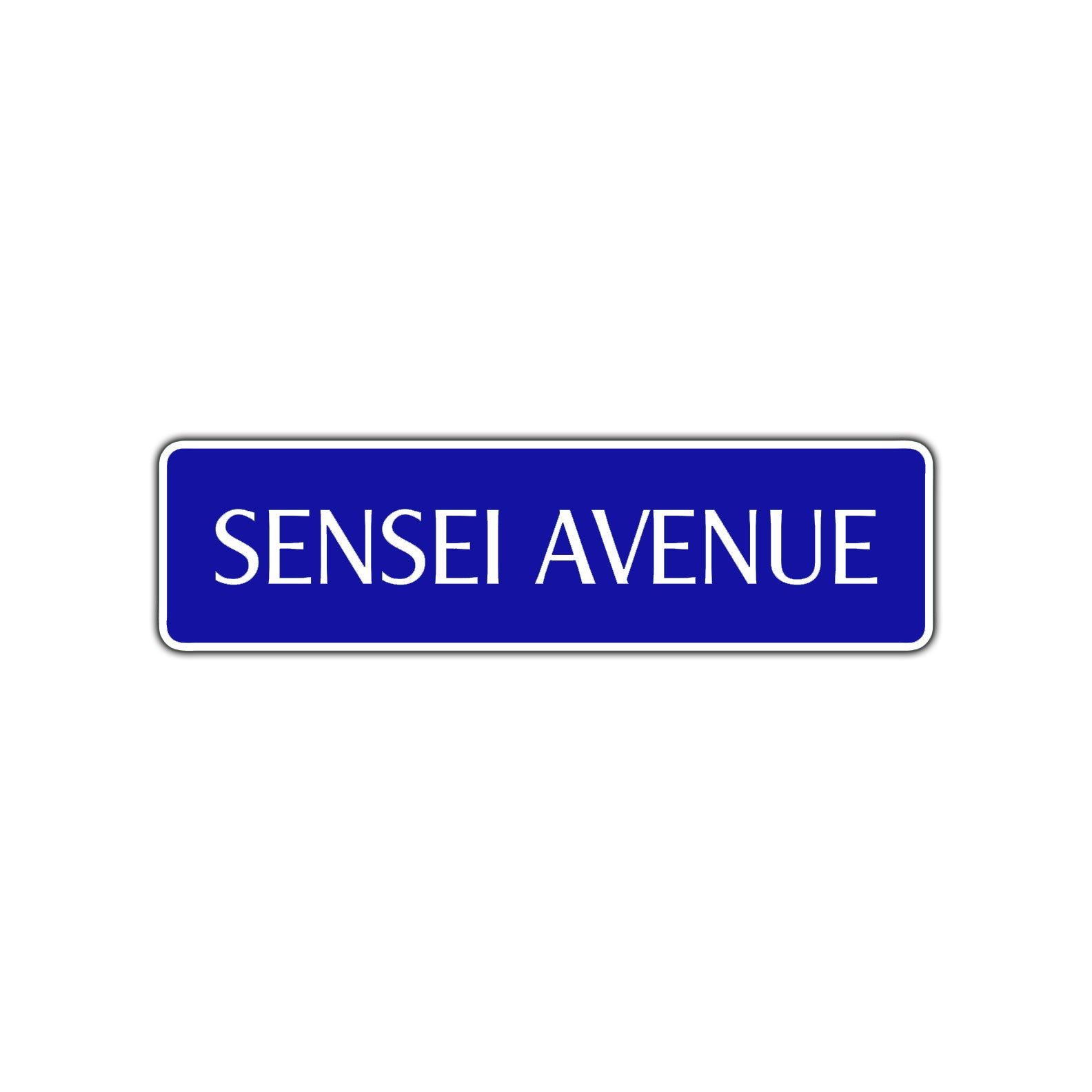 Sensei Avenue Karate Road Aluminum Metal Novelty Street Plate Sign Wall Gift Decor