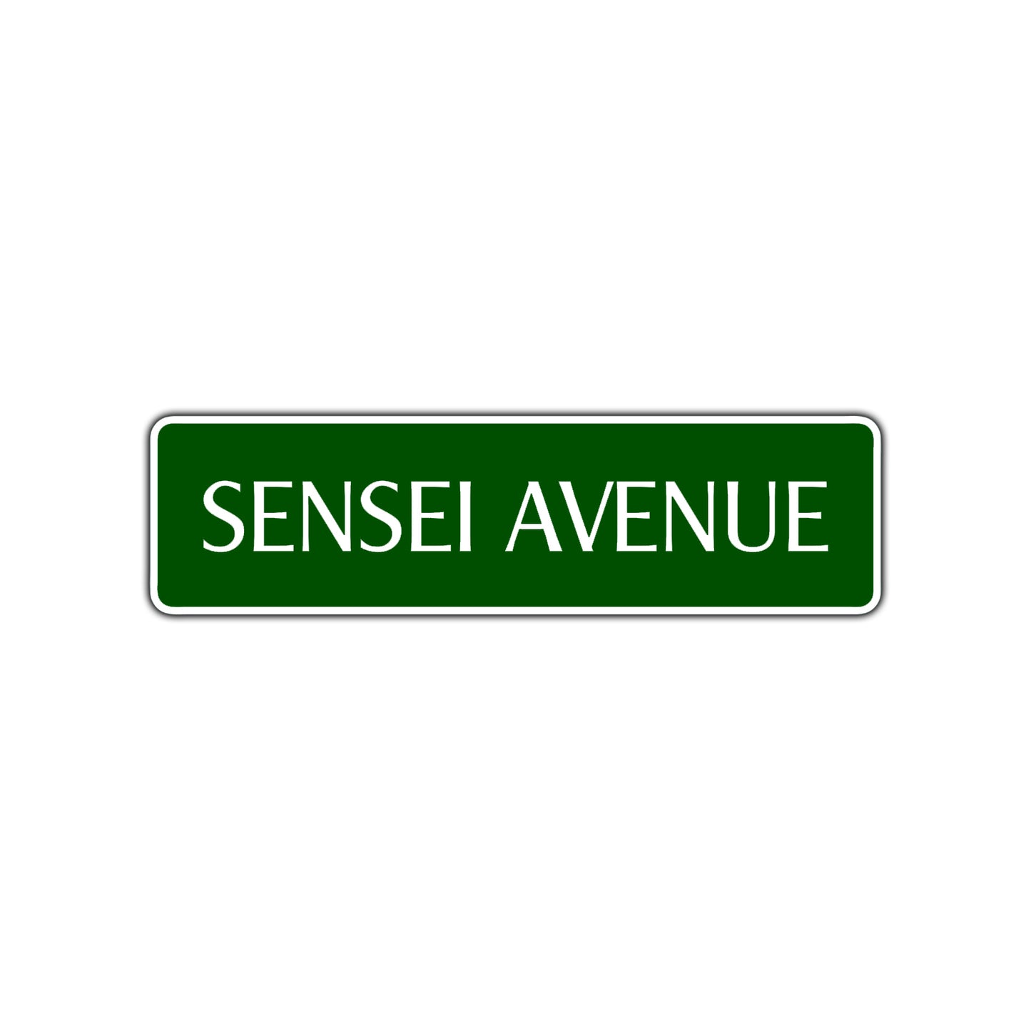 Sensei Avenue Karate Road Aluminum Metal Novelty Street Plate Sign Wall Gift Decor