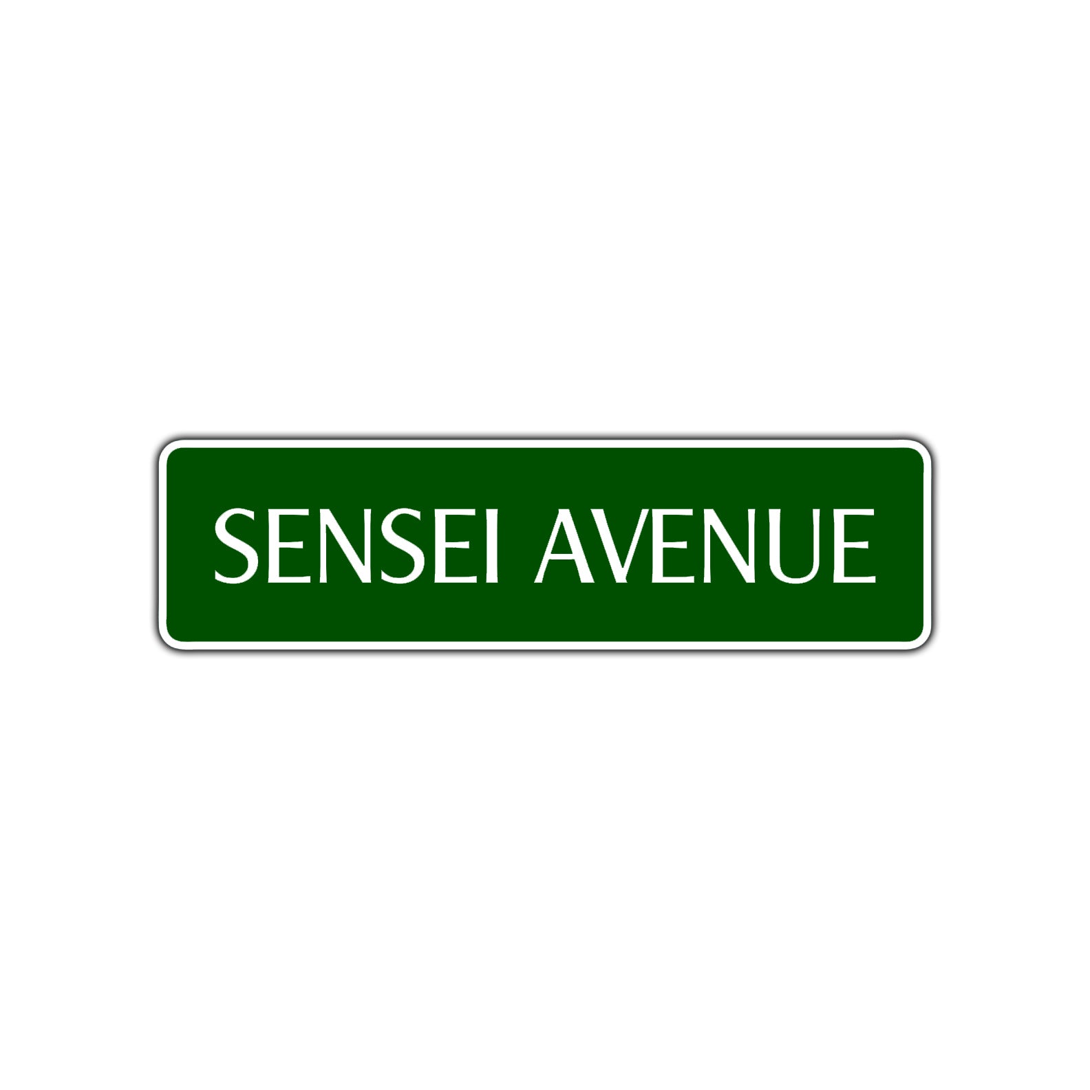Sensei Avenue Karate Road Aluminum Metal Novelty Street Plate Sign Wall Gift Decor