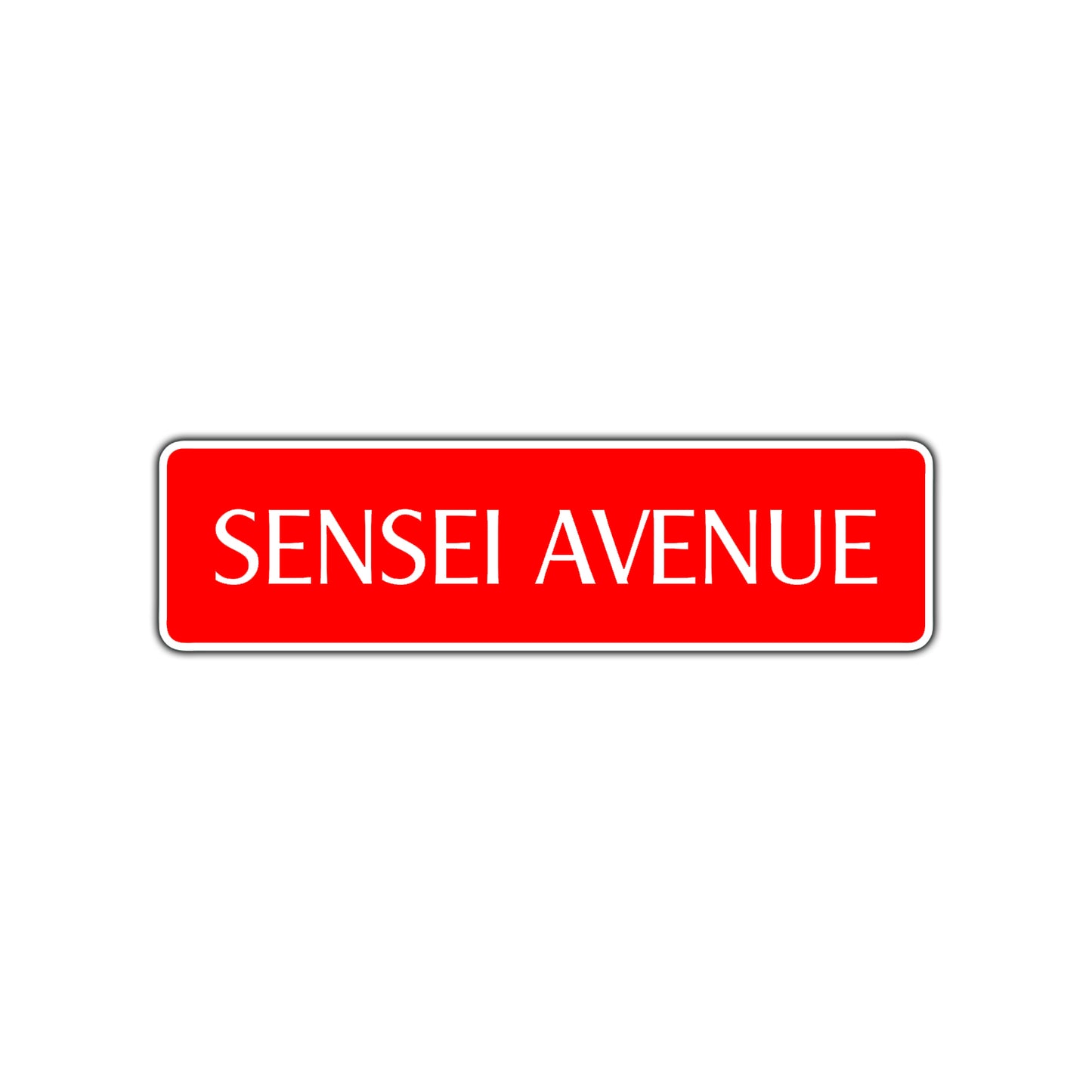 Sensei Avenue Karate Road Aluminum Metal Novelty Street Plate Sign Wall Gift Decor
