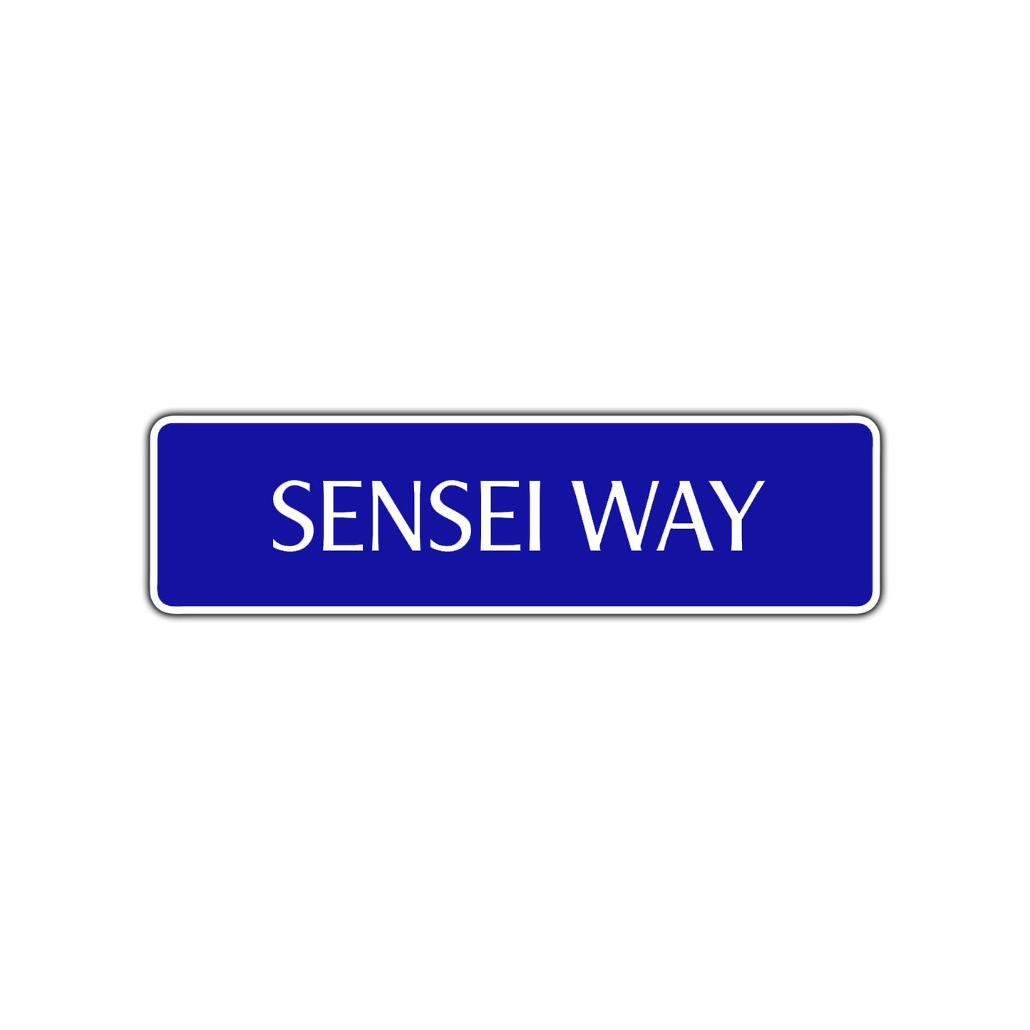 Sensei Way Karate Road Aluminum Metal Novelty Street Plate Sign Wall Gift Decor