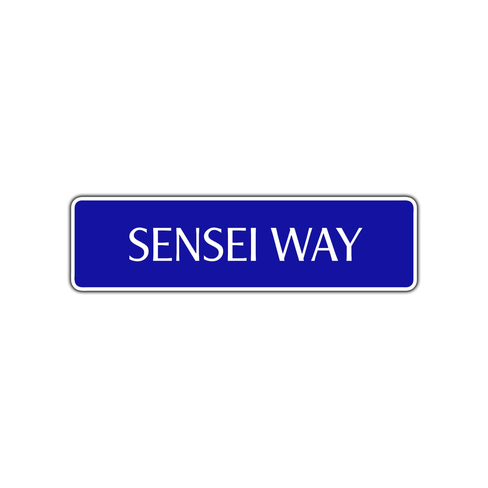 Sensei Way Karate Road Aluminum Metal Novelty Street Plate Sign Wall Gift Decor