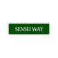 Sensei Way Karate Road Aluminum Metal Novelty Street Plate Sign Wall Gift Decor