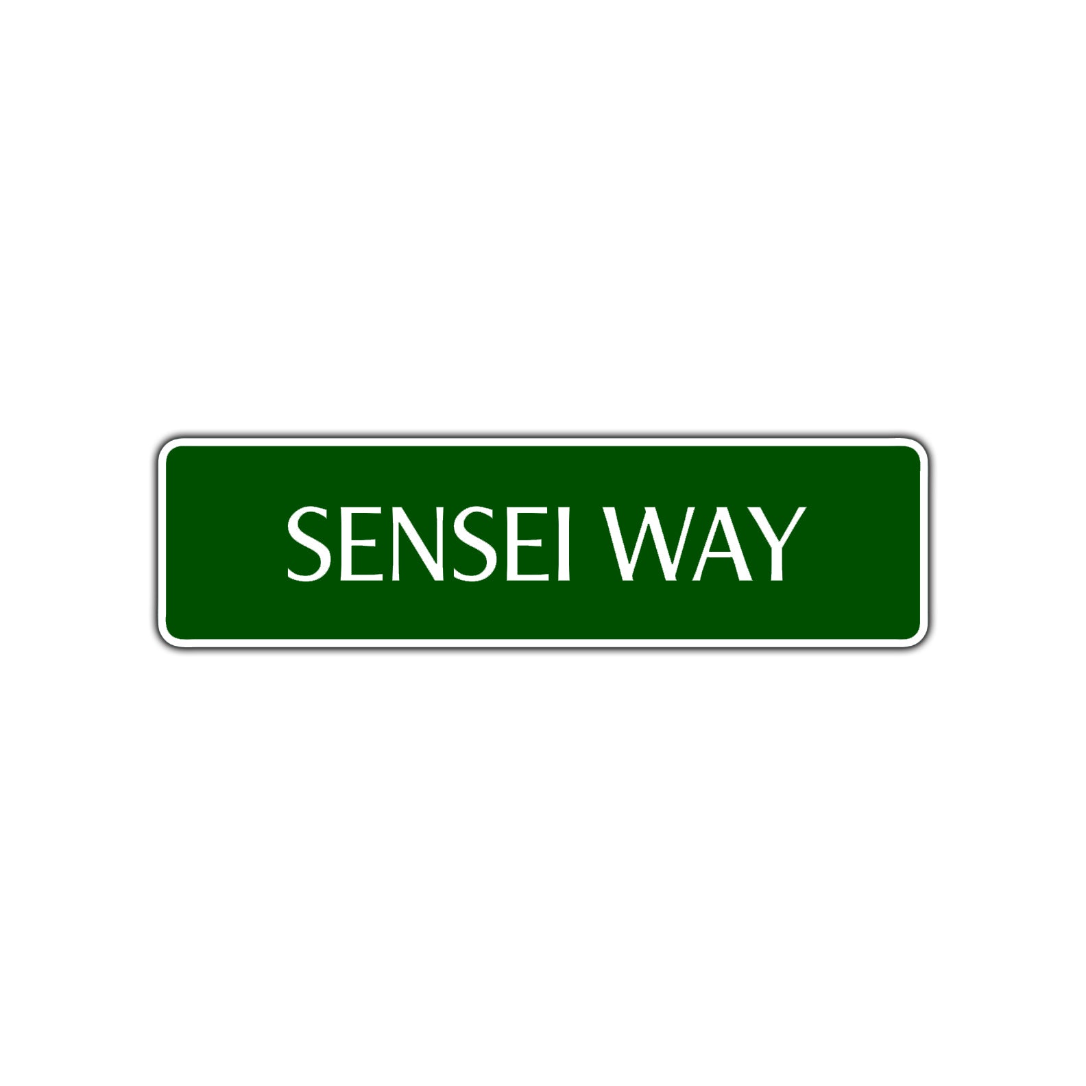 Sensei Way Karate Road Aluminum Metal Novelty Street Plate Sign Wall Gift Decor