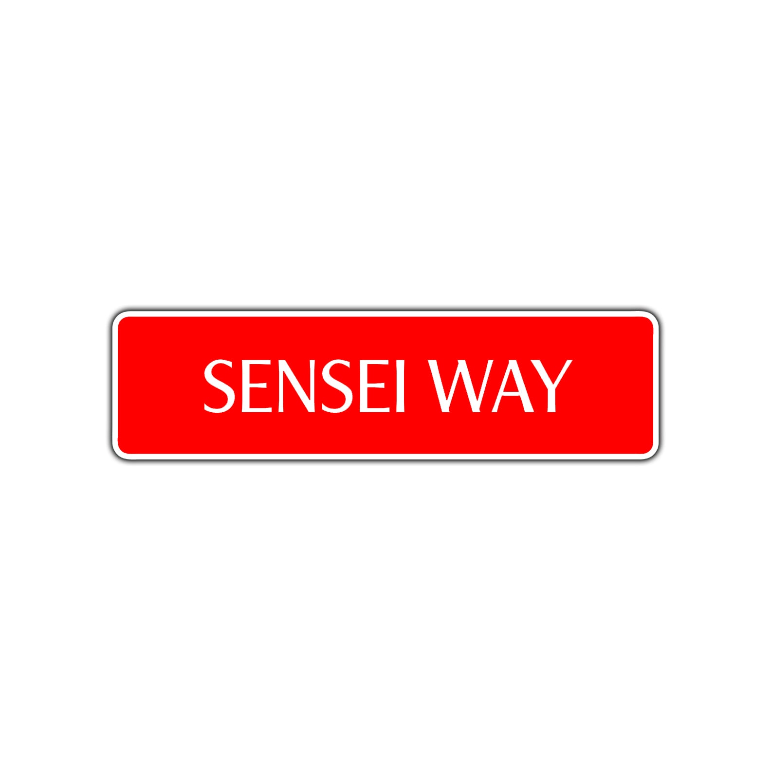 Sensei Way Karate Road Aluminum Metal Novelty Street Plate Sign Wall Gift Decor