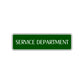 Service Department Road Aluminum Metal Novelty Street Plate Sign Wall Gift Decor