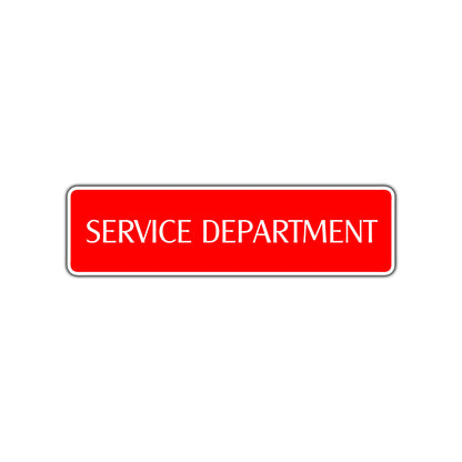 Service Department Road Aluminum Metal Novelty Street Plate Sign Wall Gift Decor