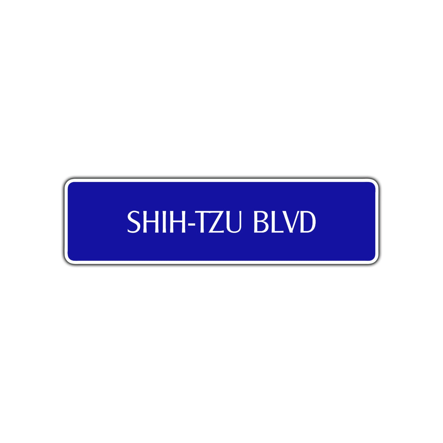 SHIH-TZU Blvd Road Aluminum Metal Novelty Street Plate Sign Wall Gift Decor