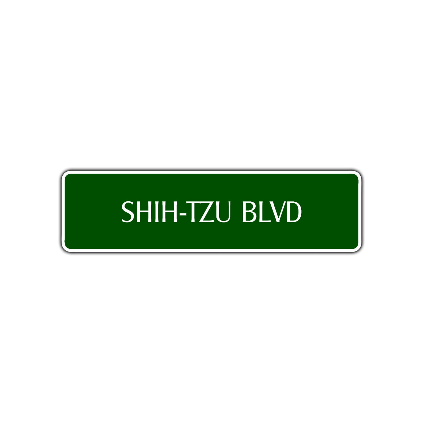 SHIH-TZU Blvd Road Aluminum Metal Novelty Street Plate Sign Wall Gift Decor