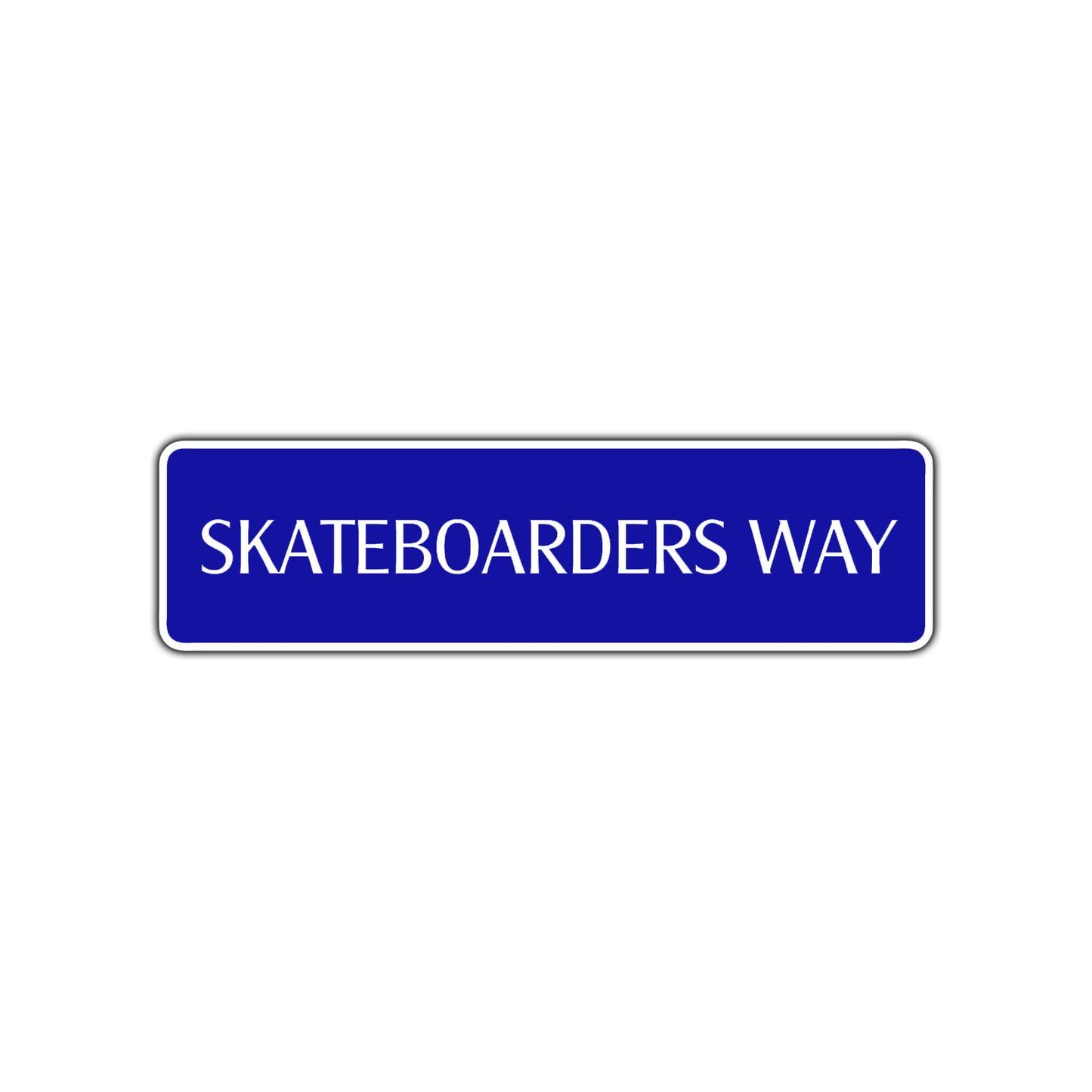 Skateboarders Way Road Aluminum Metal Novelty Street Plate Sign Wall Gift Decor