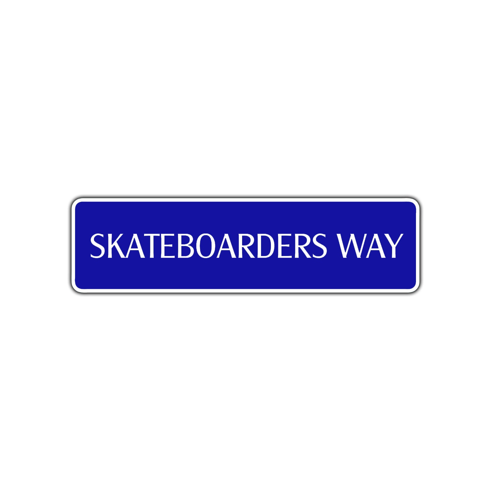 Skateboarders Way Road Aluminum Metal Novelty Street Plate Sign Wall Gift Decor