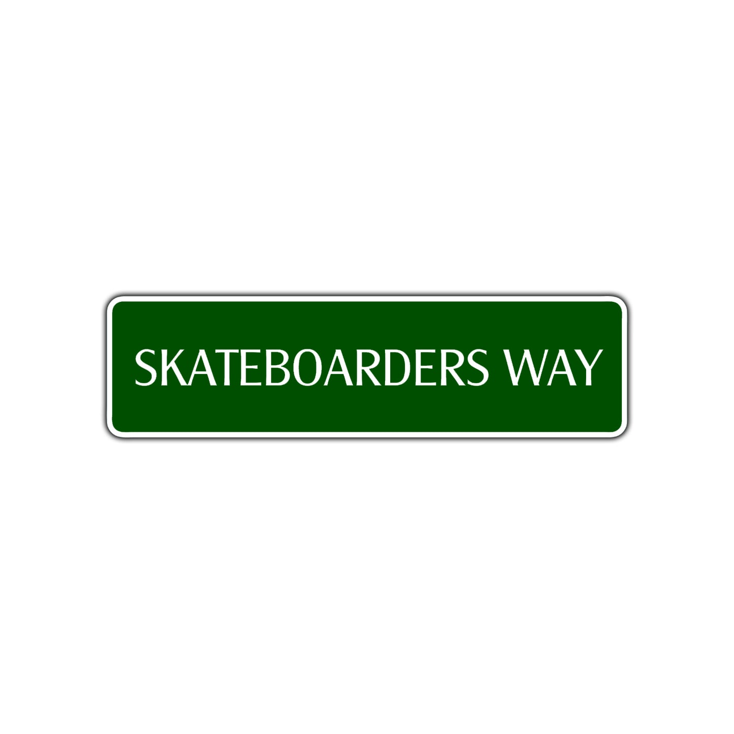 Skateboarders Way Road Aluminum Metal Novelty Street Plate Sign Wall Gift Decor