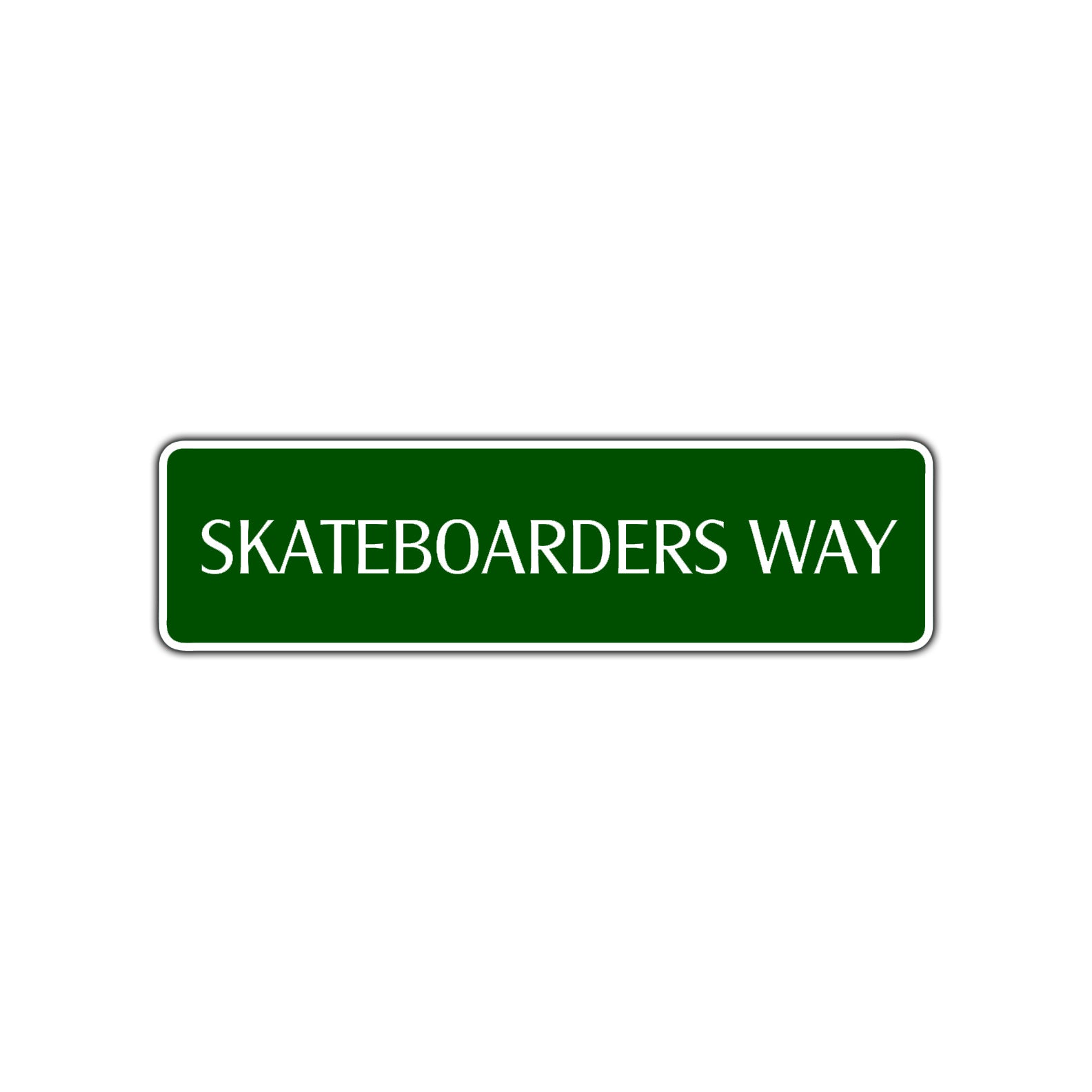 Skateboarders Way Road Aluminum Metal Novelty Street Plate Sign Wall Gift Decor
