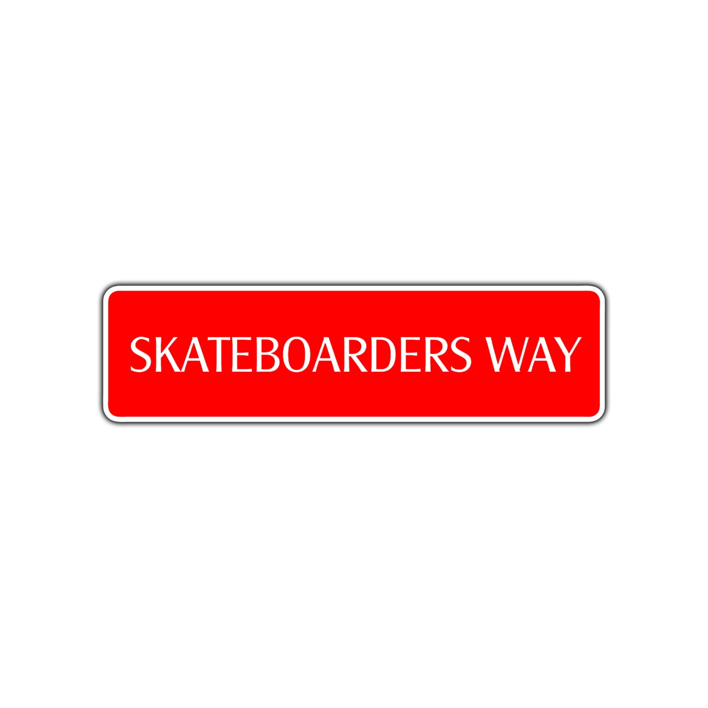 Skateboarders Way Road Aluminum Metal Novelty Street Plate Sign Wall Gift Decor