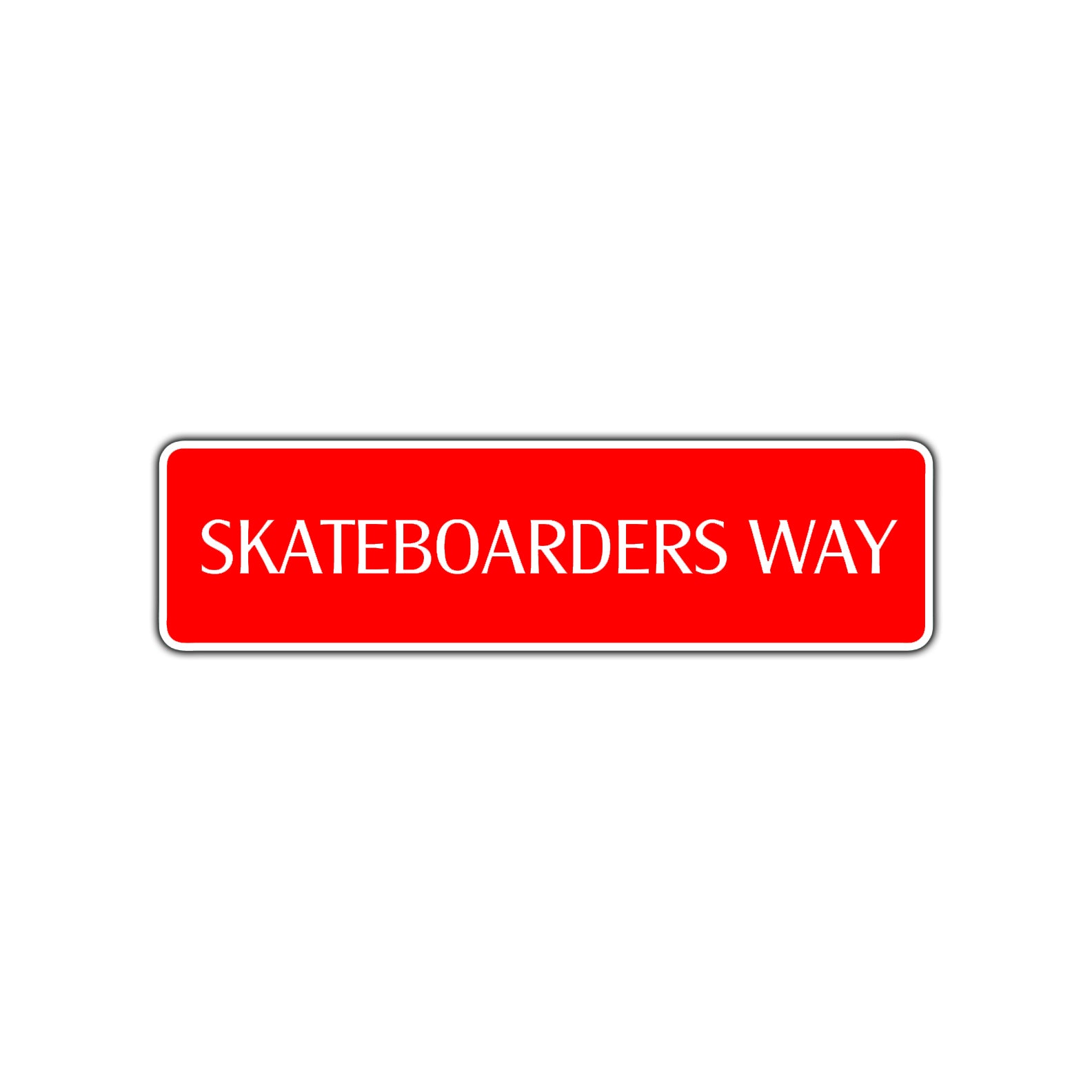 Skateboarders Way Road Aluminum Metal Novelty Street Plate Sign Wall Gift Decor