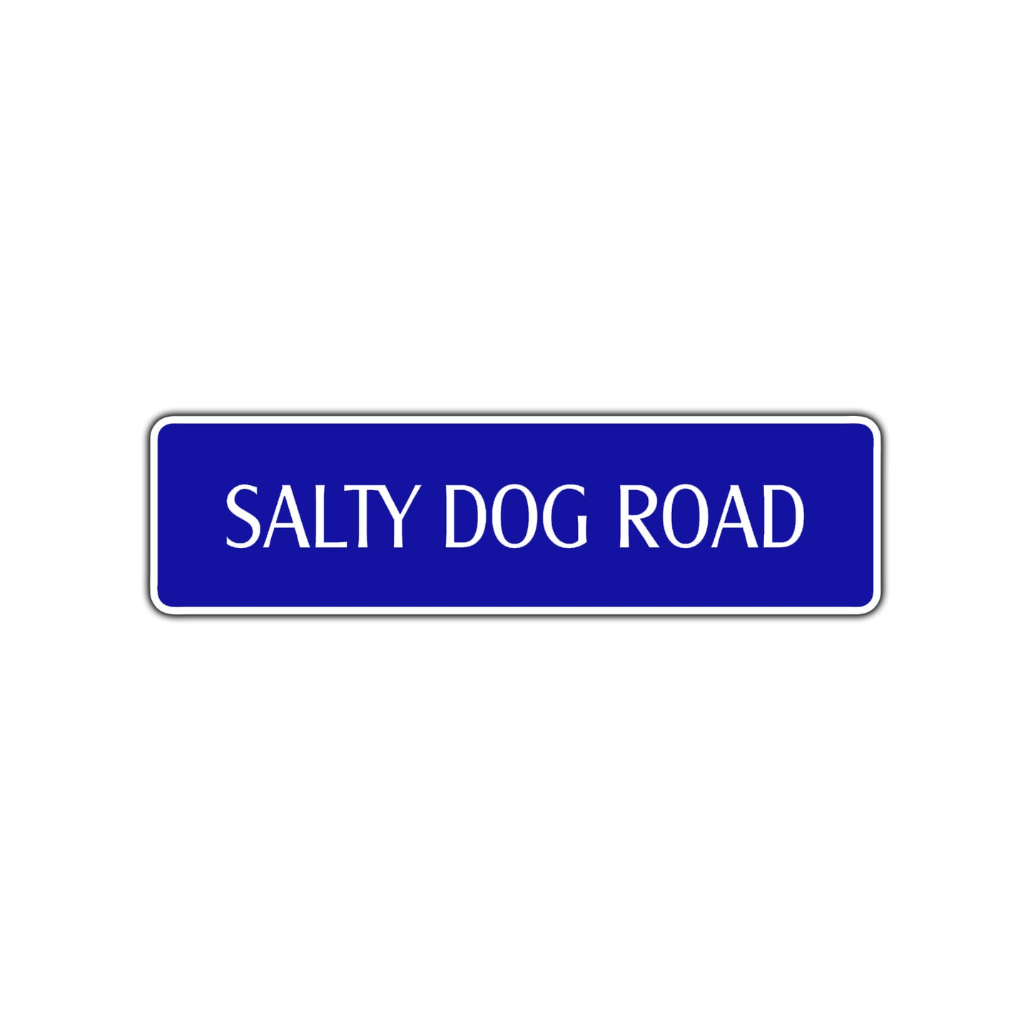 Salty Dog Road Aluminum Metal Novelty Street Plate Sign Wall Gift Decor