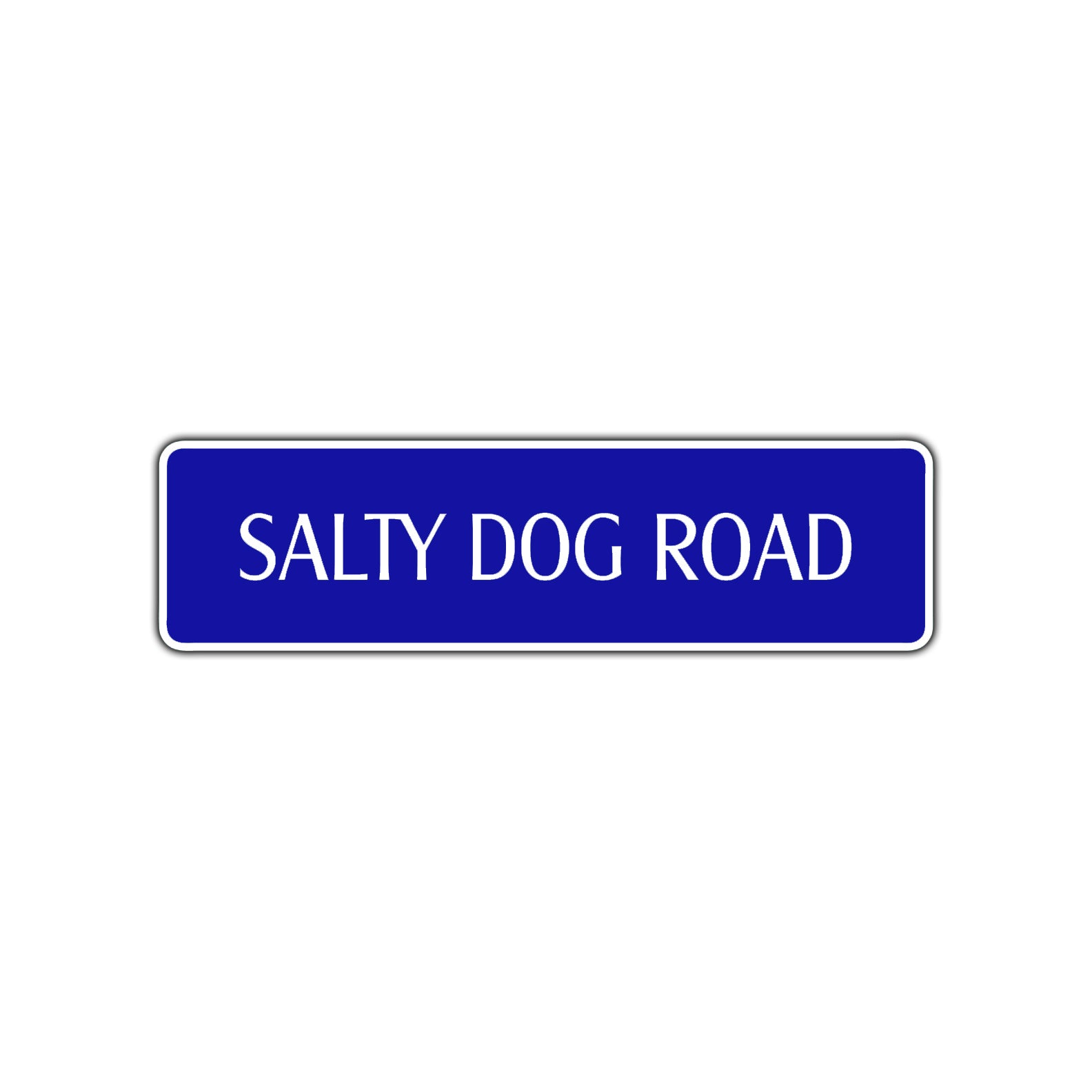 Salty Dog Road Aluminum Metal Novelty Street Plate Sign Wall Gift Decor