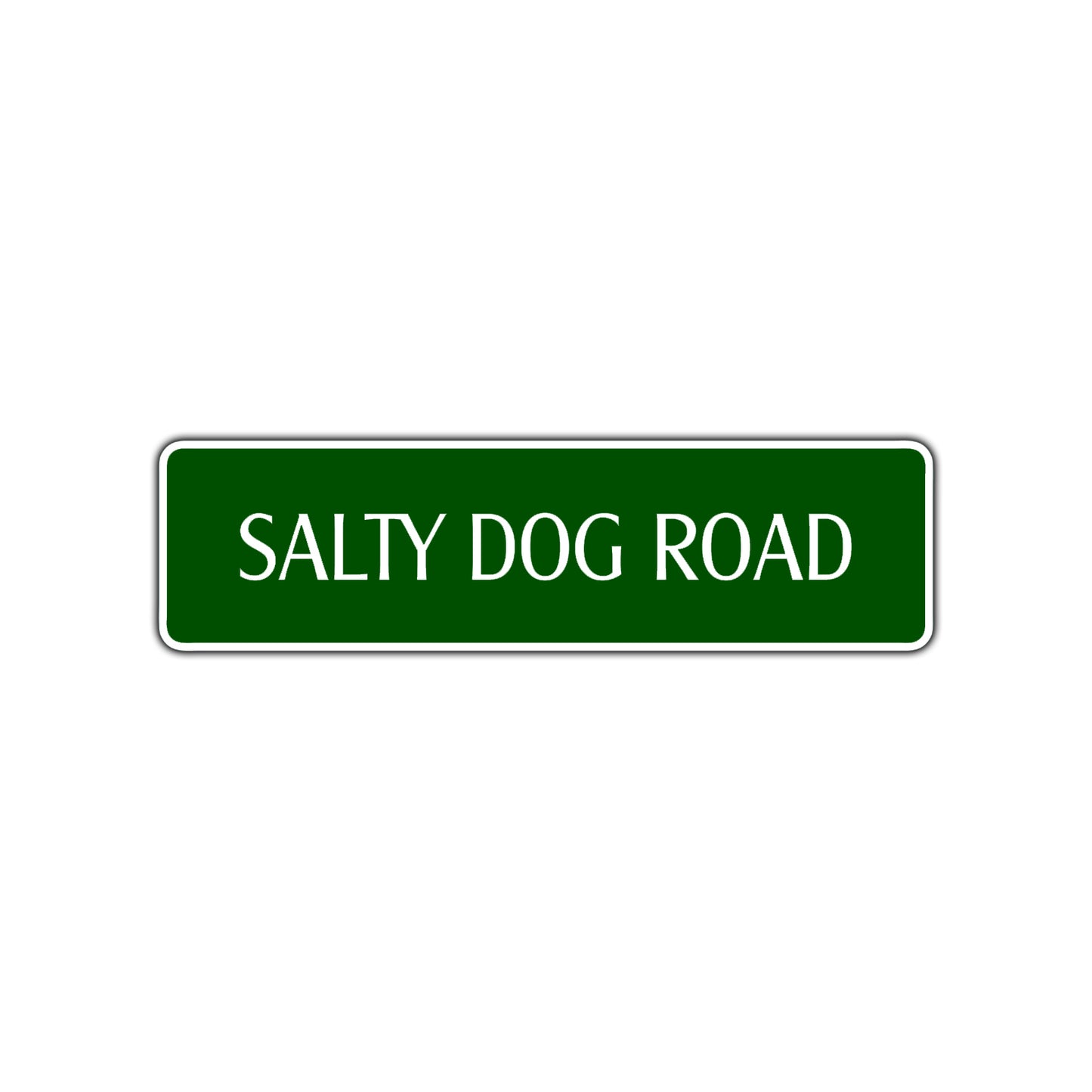 Salty Dog Road Aluminum Metal Novelty Street Plate Sign Wall Gift Decor