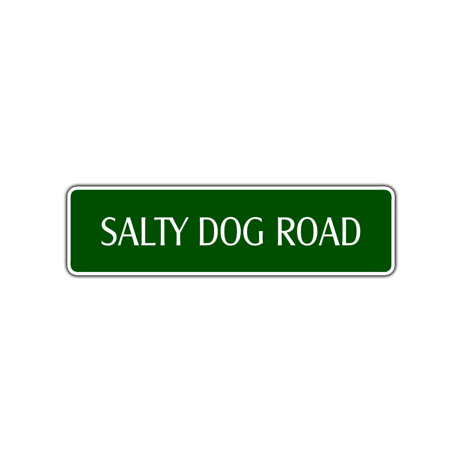 Salty Dog Road Aluminum Metal Novelty Street Plate Sign Wall Gift Decor