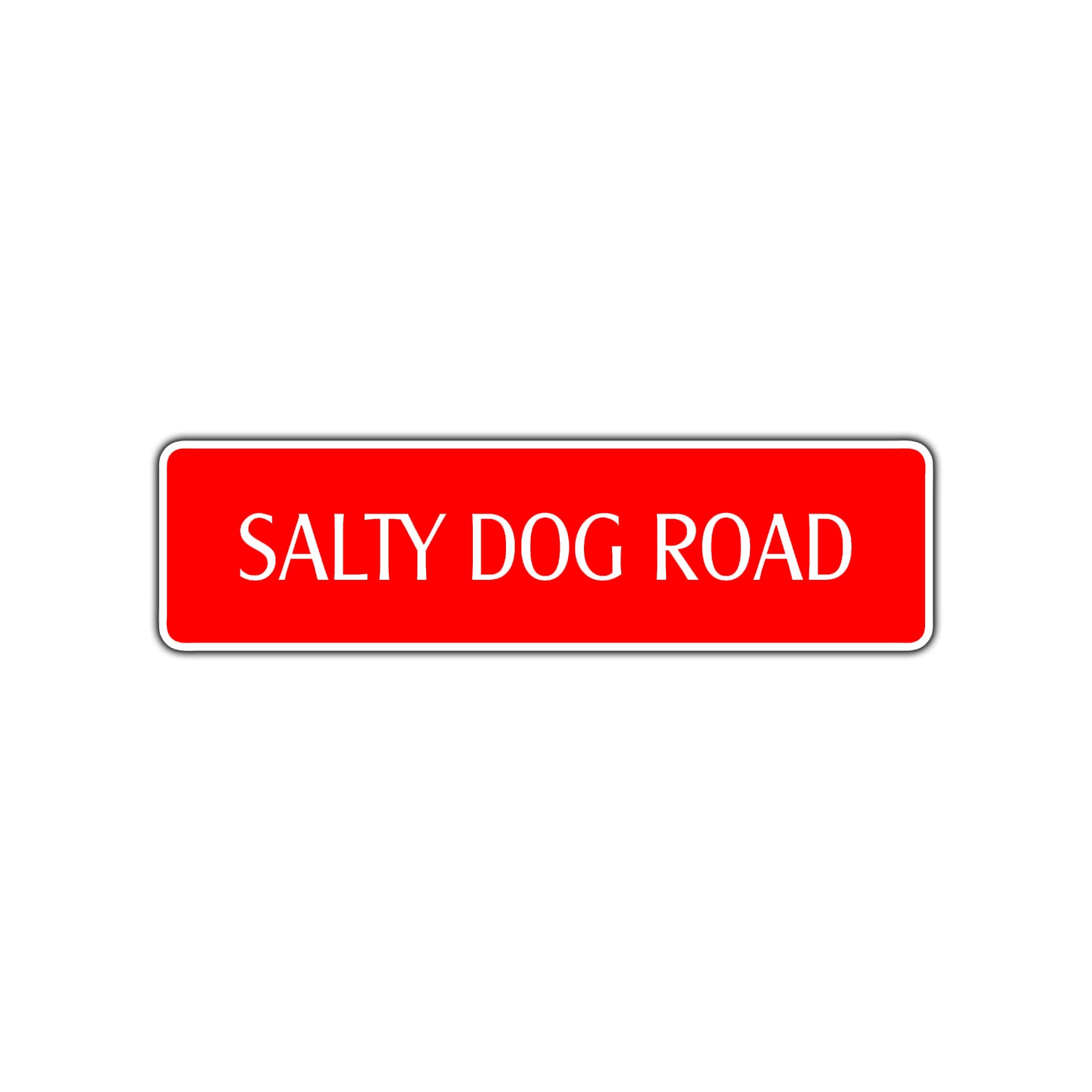Salty Dog Road Aluminum Metal Novelty Street Plate Sign Wall Gift Decor