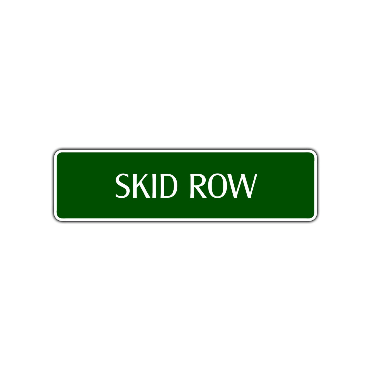 Skid Row Heavy Road Aluminum Metal Novelty Street Plate Sign Wall Gift Decor
