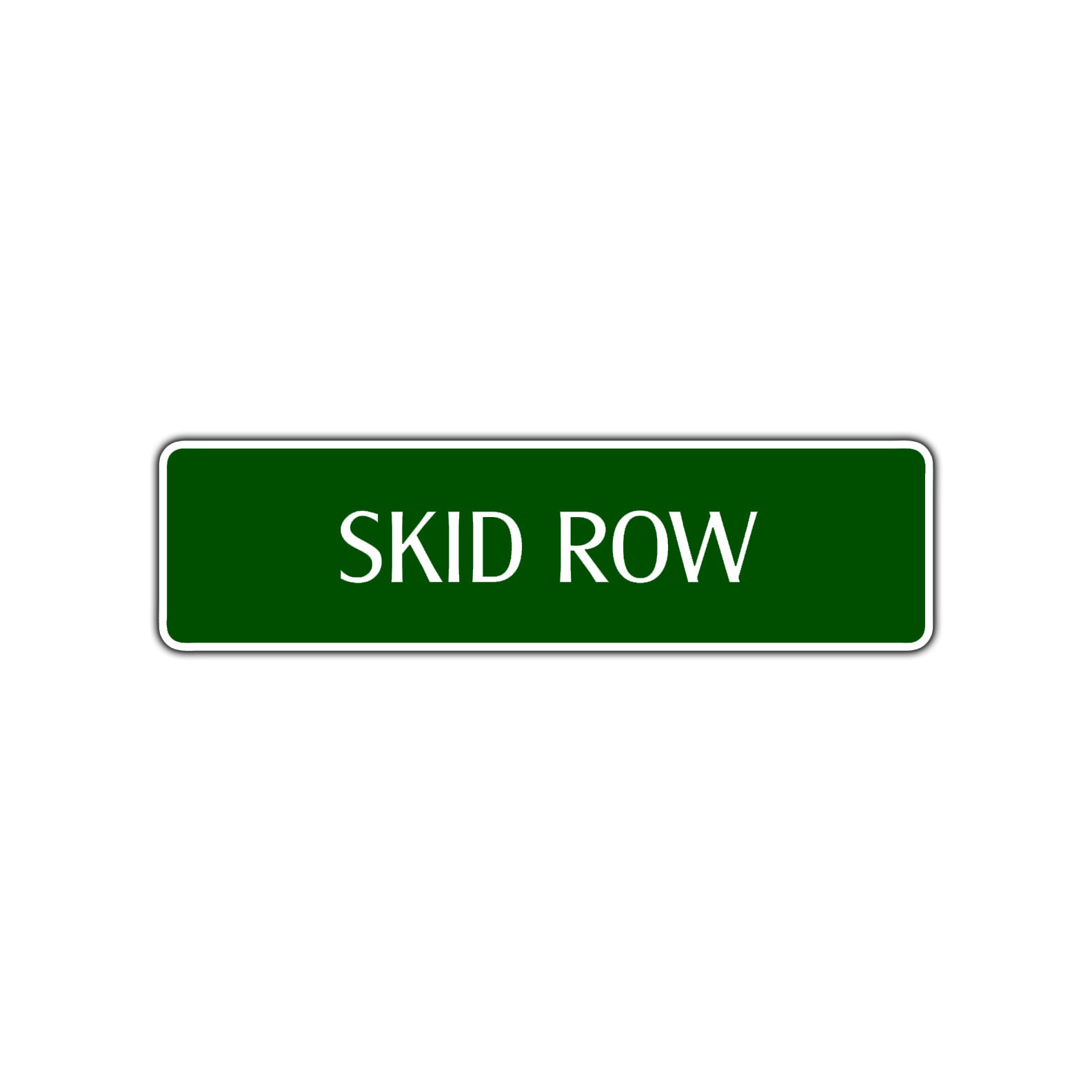 Skid Row Heavy Road Aluminum Metal Novelty Street Plate Sign Wall Gift Decor