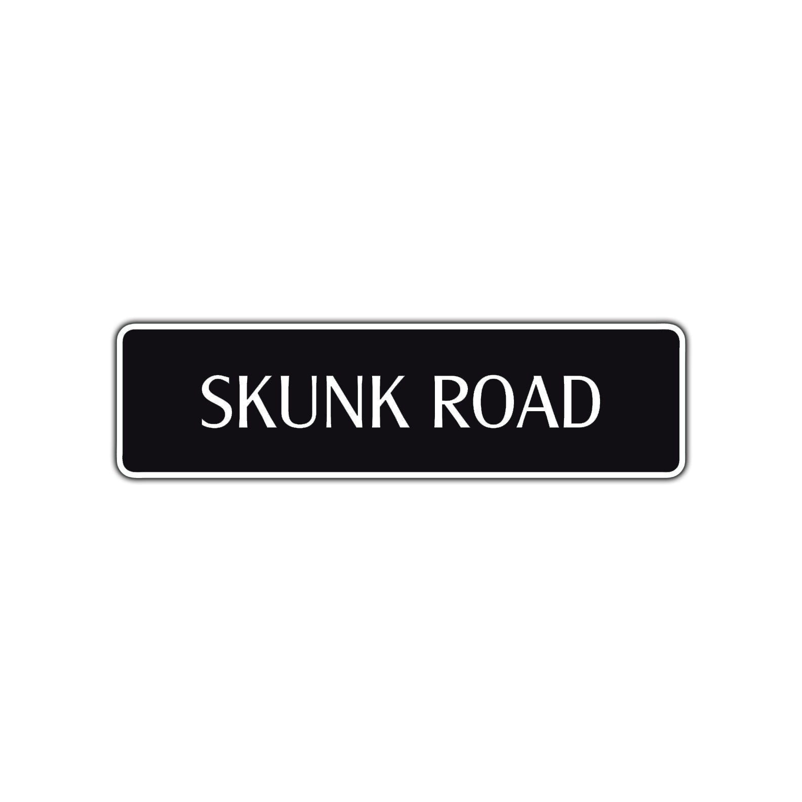 Skunk Road Aluminum Metal Novelty Street Plate Sign Wall Gift Decor