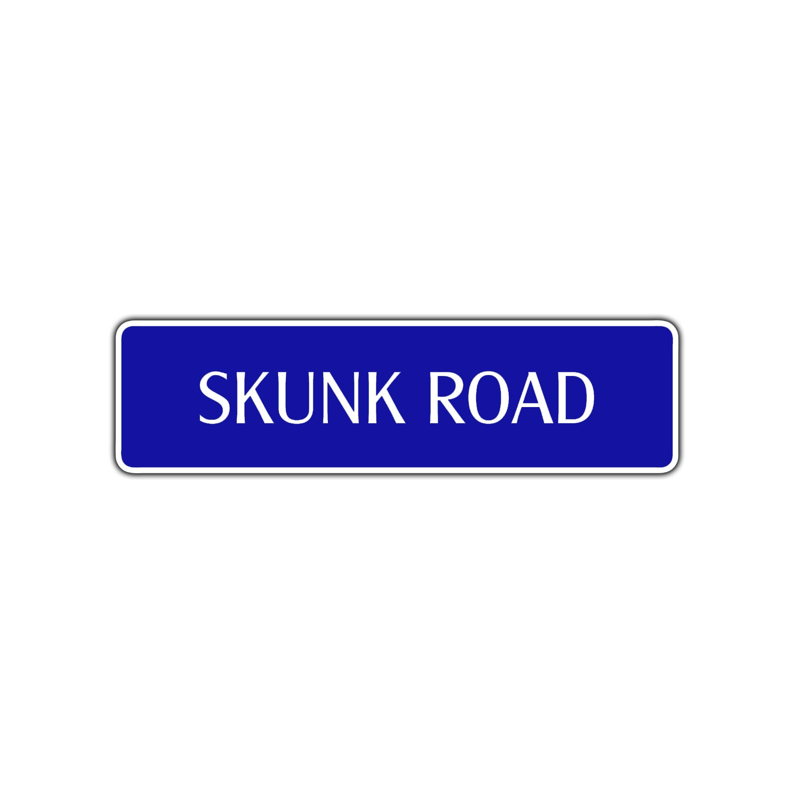 Skunk Road Aluminum Metal Novelty Street Plate Sign Wall Gift Decor
