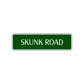 Skunk Road Aluminum Metal Novelty Street Plate Sign Wall Gift Decor